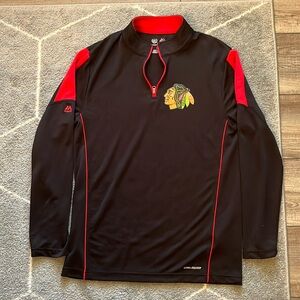 Men’s M Chicago Blackhawks Quarter 1/4 Zip
